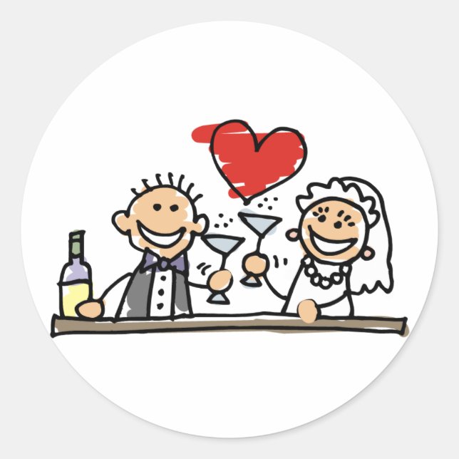 Adesivo Casamento Noite de Convite RSVP Salvar a Data (Frente)