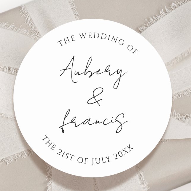 Adesivo Casamento Nomes Personalizados Preto Branco Clássi (Criador carregado)