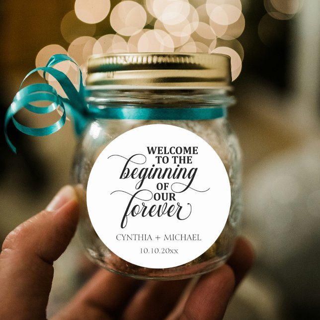 Adesivo Casamento "nosso Forever" com Script Elegante (Criador carregado)