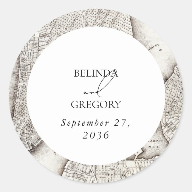 Adesivo Casamento NYC de Destino de Nova Iorque (Frente)