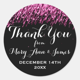 Adesivo Casamento Obrigado A Favor Tag Caindo Estrelas Ros