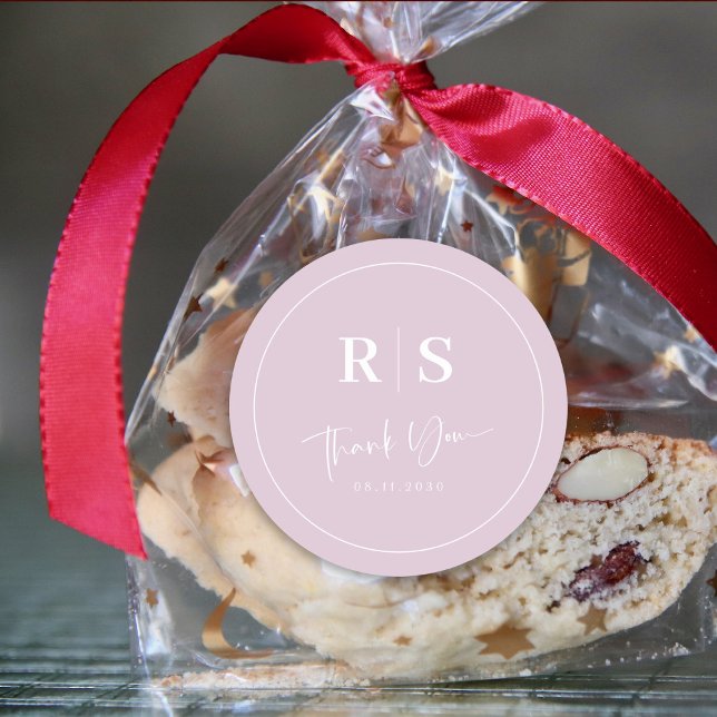 Adesivo Casamento Obrigado Sticker - Lilac & Elegance (Wedding Thank You Sticker - Lilac & Elegance)