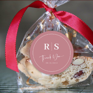 Adesivo Casamento Obrigado Sticker - Rosa Dourado Glam