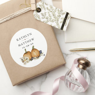 Adesivo Casamento outono de Abóbora de outono Botânico Rus