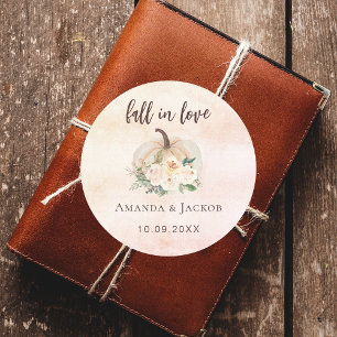 Adesivo Casamento outono de flores de creme de abóbora