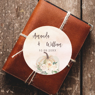 Adesivo Casamento outono de flores de creme de abóbora