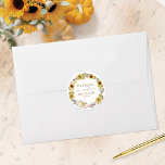 Adesivo Casamento outono De Pumpkin De Sunflower<br><div class="desc">Crie uma elegante e eterno suíte de casamentos com tema de outono que reflita facilmente seu estilo com detalhes personalizados.</div>