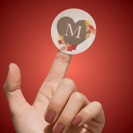 Adesivo Casamento outono monograma ou Chá de panela