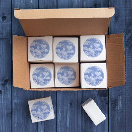 Adesivo Casamento Personalizado Azul Moderno e Coração da 