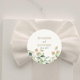 Adesivo Casamento Personalizado Botânico Eucalyptus Greene