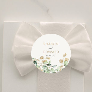 Adesivo Casamento Personalizado Botânico Eucalyptus Greene