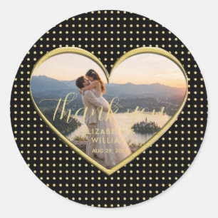 Adesivo Casamento personalizado com bolinhas douradas e pr
