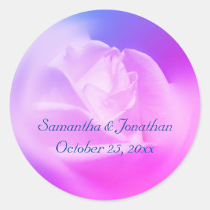 Adesivo Casamento Personalizado da Flor Rosa com Ponta