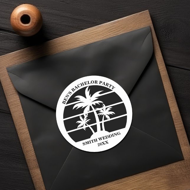 Adesivo Casamento Personalizado da Ilha do Partido da Bach (Criador carregado)