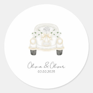 Adesivo Casamento personalizado de carro de recem casados 