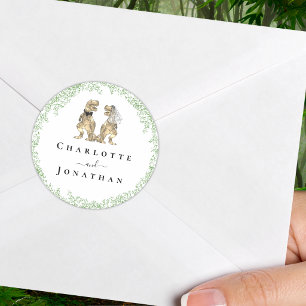 Adesivo Casamento Personalizado de Dinossauro