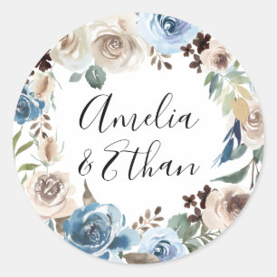 Adesivo Casamento personalizado de florescência da