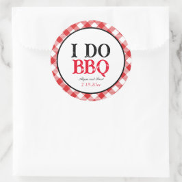 Adesivo Casamento Personalizado De Gingham Vermelho De CHU