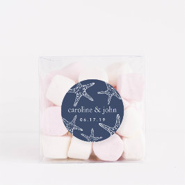 Adesivo Casamento Personalizado de marinho e Starfish Bran