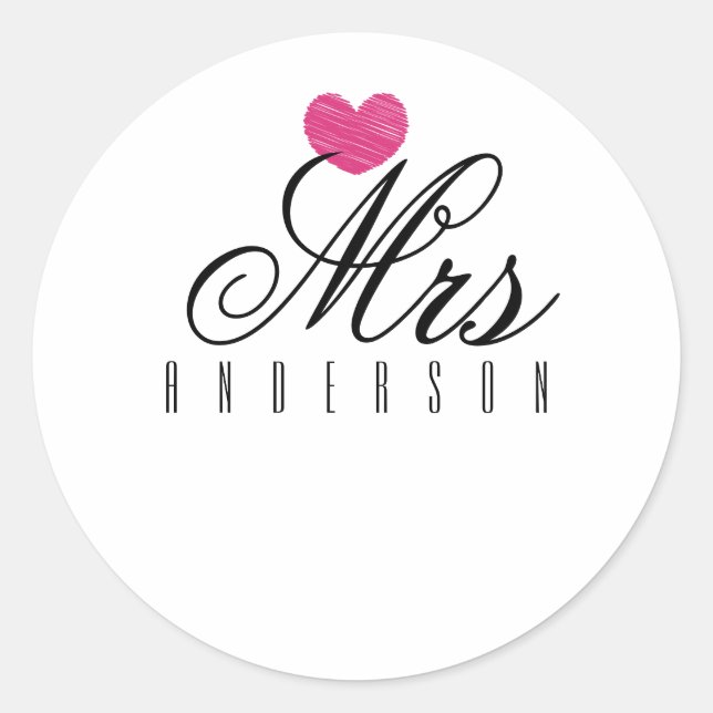 Adesivo Casamento Personalizado de Script Modern (Frente)