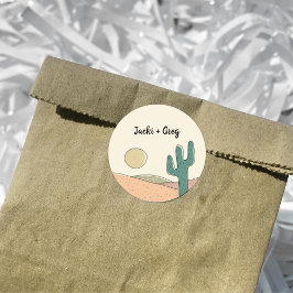 Adesivo Casamento Personalizado Do Deserto De Boho Cactus
