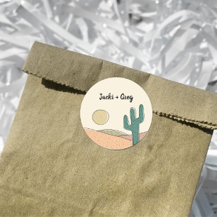 Adesivo Casamento Personalizado Do Deserto De Boho Cactus