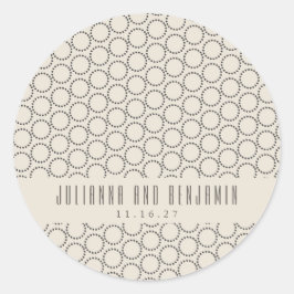 Adesivo Casamento Personalizado Do Médio Do Século Negro E