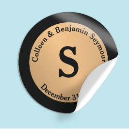 Adesivo Casamento Personalizado do Monograma da Bolinhas D