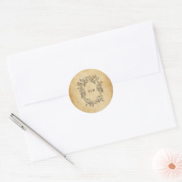Adesivo Casamento Personalizado Do Monograma De Papel Anti