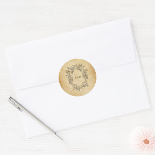 Adesivo Casamento Personalizado Do Monograma De Papel Anti