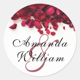 Adesivo Casamento Personalizado do Rosa vermelha