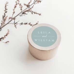 Adesivo Casamento Personalizado Dusty Sage