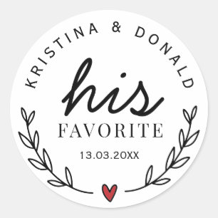 Adesivo Casamento Personalizado Favorece Seu Favorito