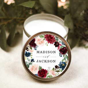 Adesivo Casamento personalizado floral Enchanted