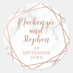 Adesivo Casamento Personalizado Geométrico Marble Marble