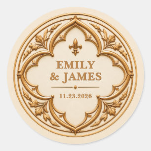 Adesivo Casamento Personalizado na Catedral Gótica