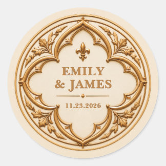 Adesivo Casamento Personalizado na Catedral Gótica