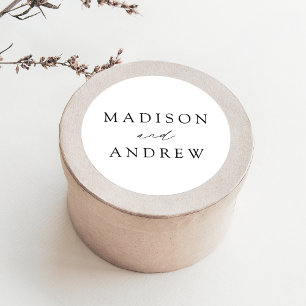 Adesivo Casamento Personalizado Negro Elegante