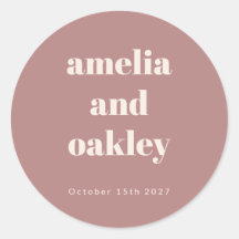 Casamento Personalizado Ousado Minimalista Rosa Em
