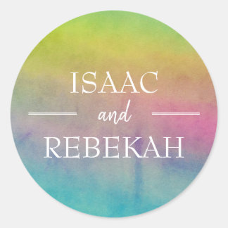 Adesivo Casamento Personalizado Por Aquarela