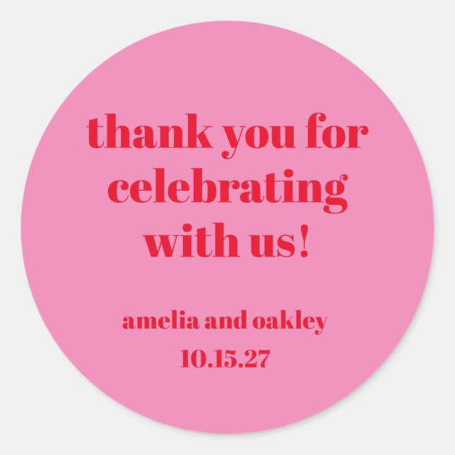 Adesivo Casamento Personalizado Retrorna Vermelho Brilhant (Frente)