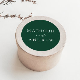 Adesivo Casamento Personalizado Verde Elegante Moderno