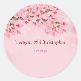 Adesivo Casamento Pink Cherry Blossoms