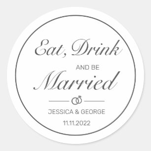 Adesivo Casamento preto branco minimalista moderno
