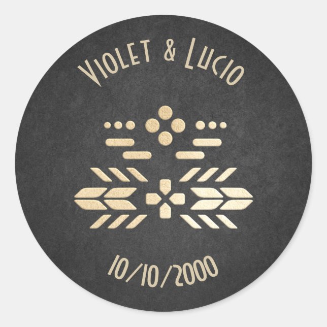 Adesivo Casamento Preto do Geek de Jogo de Vídeo (Frente)