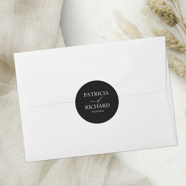Adesivo Casamento Preto e Branco (Criador carregado)