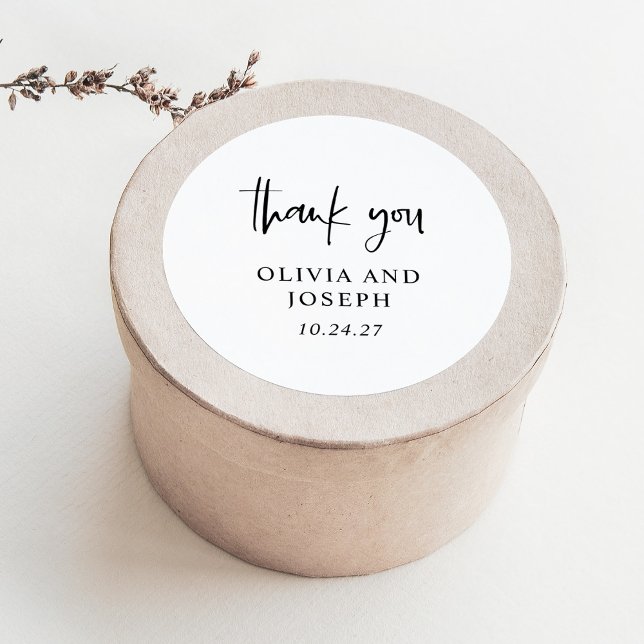 Adesivo Casamento preto e branco moderno (Criador carregado)