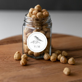 Adesivo Casamento Preto E Branco Pássaro Vintage