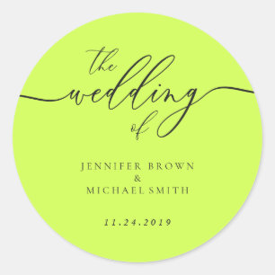 Adesivo Casamento Preto Jet Lime Ciber Minimal Script