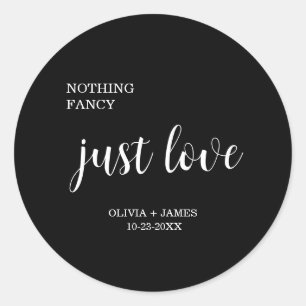 Adesivo Casamento Preto Nada Chique Só Amor
